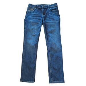 Kut from the Kloth Womens Jeans Stevie Straight Whiskering Trendy Classic 8